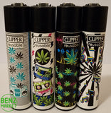 Brand New 4 Clipper Lighters Grass 64 Collection Full Set Refillable