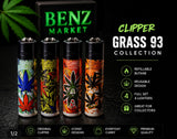 4 Clipper Lighters Grass 93 Collection Full Set Refillable