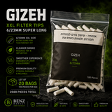 Brand New Gizeh XXL Filter tips 6/23mm super long Lot Of 20 Bags