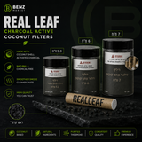 Brand New Real Leaf Charcoal Active Coconut Filters Pack Of 50pcs