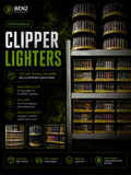 Wholesale Lot Of 10 Clipper Lighters Full Plates Of 48 Clippers Each Mix