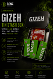 Gizeh Tin Stash Box With 3x50 Gizeh Rolling Papers And Filter Tips