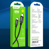 FETAYA Fast Charging Cables – Type-C & Lightning | 1M | Braided