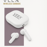 VEEX BT2 White Wireless Earbuds with Charging Case | Bluetooth 5.0 – 8 Hours Playtime
