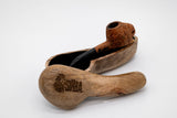 Hand Carved Acacia Wood Pipe with Mango Wood Case + 50pcs Simba 7mm Carbon Filters