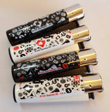 4 Clipper Lighters Print Games 20 Collection Unused Refillable - benz-market