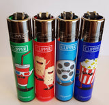 4 Clipper Lighters Movie theater 1 Collection Unused Refillable - benz-market