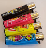 4 Clipper Lighters Funny Pins Collection Unused Refillable - benz-market