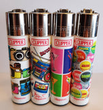 4 Clipper Lighters Pop Art 2 Collection Unused Refillable - benz-market
