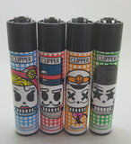 Brand new 4 Clipper Lighters Skary Skulls Collection Unused Refillable - benz-market
