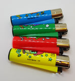 Brand New 4 Clipper Lighters  Cool Spray Collection Unused Refillable Lighters