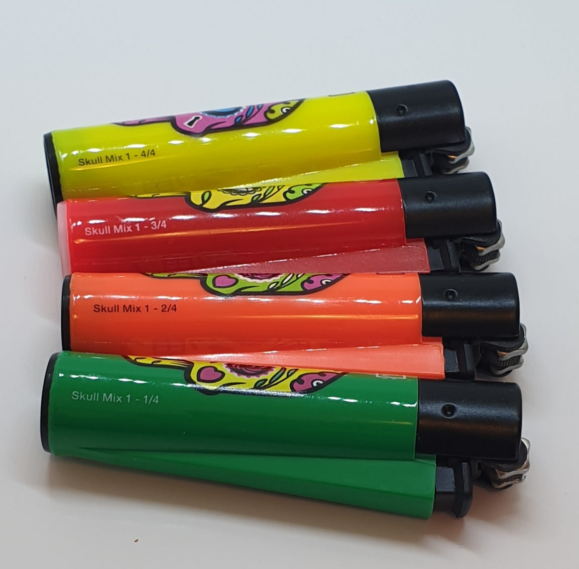 Brand New 4 Clipper Lighters Skull Mix 1 Collection Full Series Refillable Brand New 4 Clipper Lighters Skull Mix 1 Collection Full Series Refillable