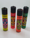 Brand New 4 Clipper Lighters Skull Mix 1 Collection Full Series Refillable