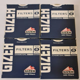 Gizeh Slim Charcoal Filter Tips 8mm – 4 Packs of 100 (400 Total)