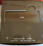 Lot of 24 Booklets Raw Natural Unrefind Rolling Paper Classic King Size Slim+Tips