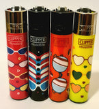 Brand New 4 Clipper Lighters Sunglass Style Collection Full Set Refillable