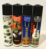 Brand New 4 Clipper Lighters Grass 62 Collection Full Set Refillable