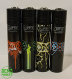 Brand New 4 Clipper Lighters Gamer World 1 Collection Full Set Refillable