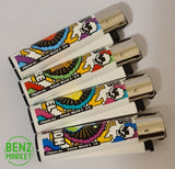 Brand New 4 Clipper Lighters Gamer World 3 Collection Full Set Refillable