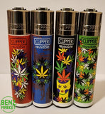Brand New 4 Clipper Lighters Grass 88 Collection Full Set Refillable