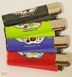 Brand New 4 Clipper Lighters Flower Skulls Collection Full Set Refillable lighters