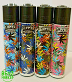 Brand New 4 Clipper Lighters Grass 20 Collection Full Set Refillable