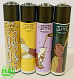 Brand New 4 Clipper Lighters 2021 Collection Full Set Refillable