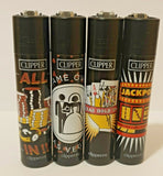 Brand New 4 Clipper Lighters Las Vegas 2 Collection Full Series Refillable