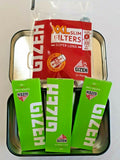 Gizeh Tin Stash Box With 3x50 Gizeh Rolling Papers And Filter Tips