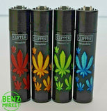 Brand New 4 Clipper Lighters Grass 26 Collection Full Set Refillable