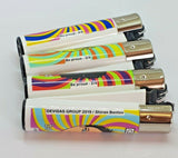 Brand New 4 Clipper Lighters Be Proud Collection Full Series Refillable