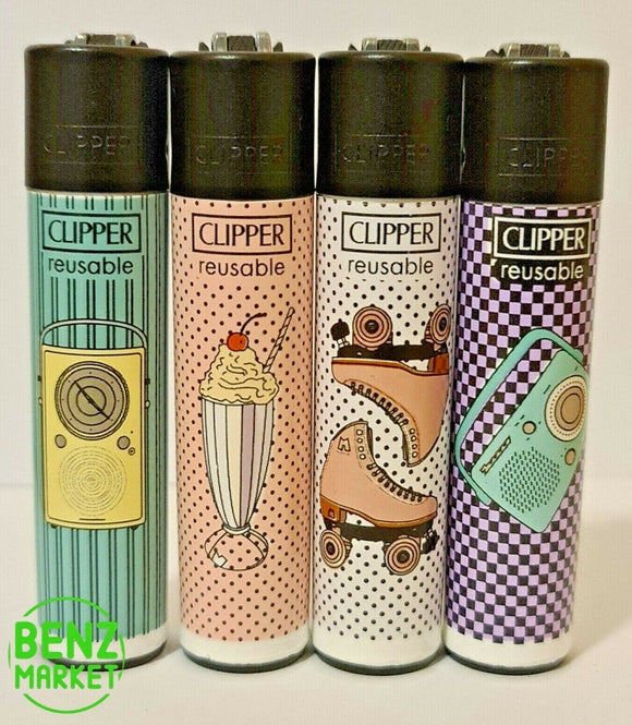 Brand New 4 Clipper Lighters American Vintage Collection Full Set ...