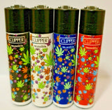 Brand New 4 Clipper Lighters Grass 17 Collection Full Set Refillable