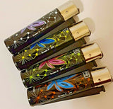 Brand New 4 Clipper Lighters Grass 2 Collection Full Set Refillable