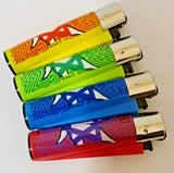 Brand New 4 Clipper Lighters Grass 3 Collection Full Set Refillable