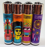 4 Clipper Lighters Hippie Passion Collection - Clipper Lighters
