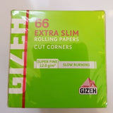 Brand New Gizeh Extra Slim Rolling Papers 50x66 Booklets Super Fine Cut Corners - benz-market