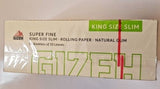 Brand New Gizeh Slim King Size Rolling Papers 50x33 Booklets 12.0 g/m Super Fine - benz-market