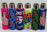 6 Clipper Lighters With Hand Sewn Cover - Clipper